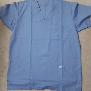 Large blue scrub top